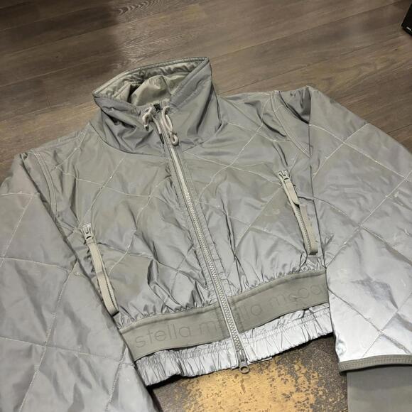 adidas Stella McCartney zip up 3M reflective jacket S - Picture 2 of 8